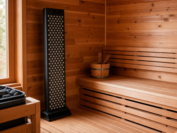 Inside a traditional sauna