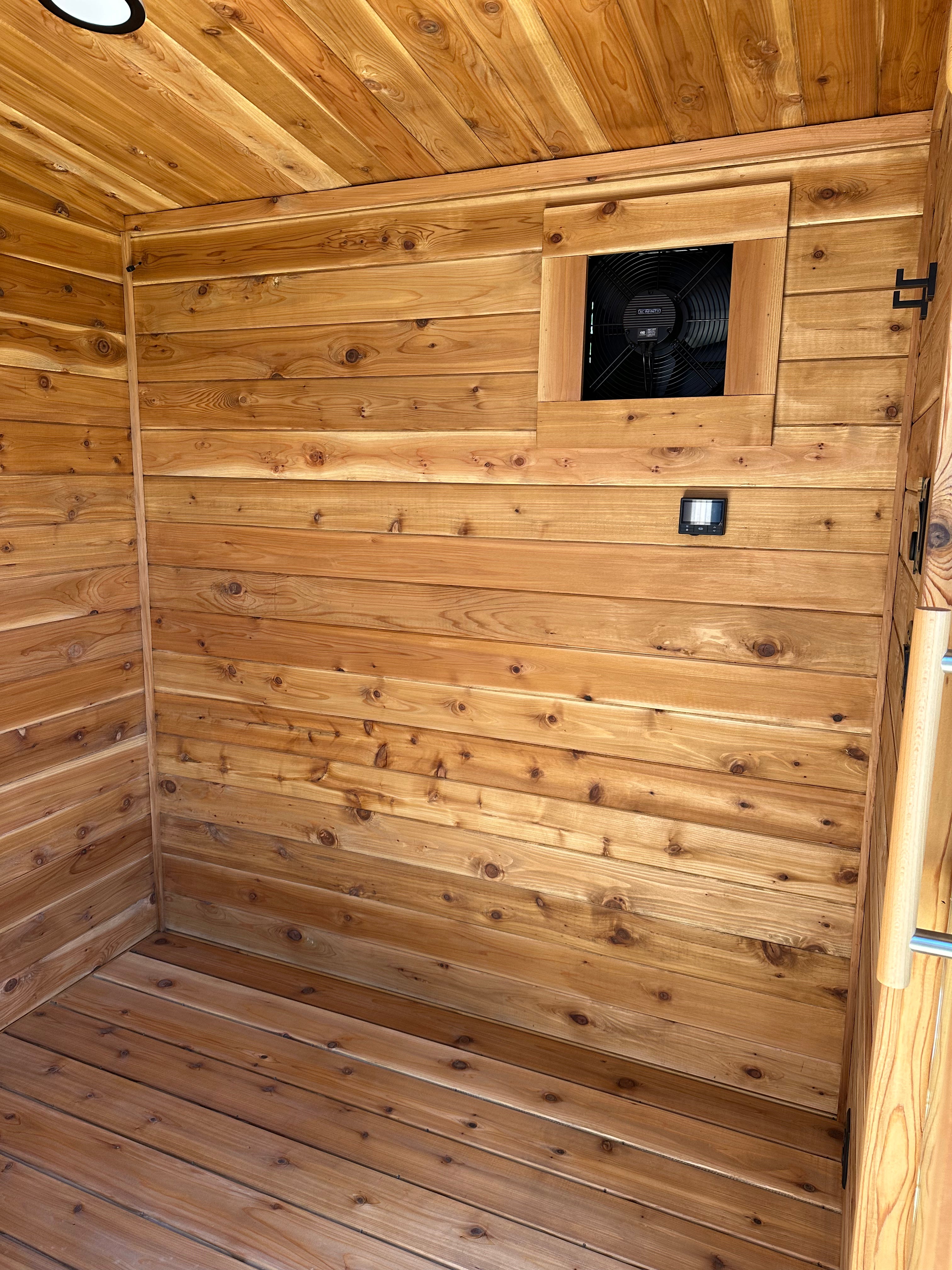 Cold Creek Sauna - NW Immersion - cedar changing room