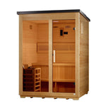 3 Person Outdoor Traditional Sauna, Flat Roof Design, Golden Designs Arlberg - NW Immersion