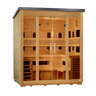 5 Person Outdoor Hybrid Sauna, Infrared and Traditional Stove, Flat Roof, Golden Designs Gargellen — product photo