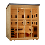 5 Person Outdoor Hybrid Sauna, Infrared and Traditional Stove, Flat Roof, Golden Designs Gargellen — product photo