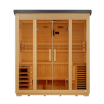 5 Person Outdoor Traditional Sauna, Flat Roof, Golden Designs Vorarlberg - NW Immersion