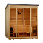 5 Person Outdoor Traditional Sauna, Flat Roof, Golden Designs Vorarlberg - NW Immersion