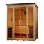 5 Person Outdoor Traditional Sauna, Flat Roof, Golden Designs Vorarlberg - NW Immersion