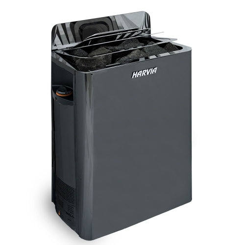 Harvia The Wall Black SW60- Built in Controls- Includes required sauna stones
