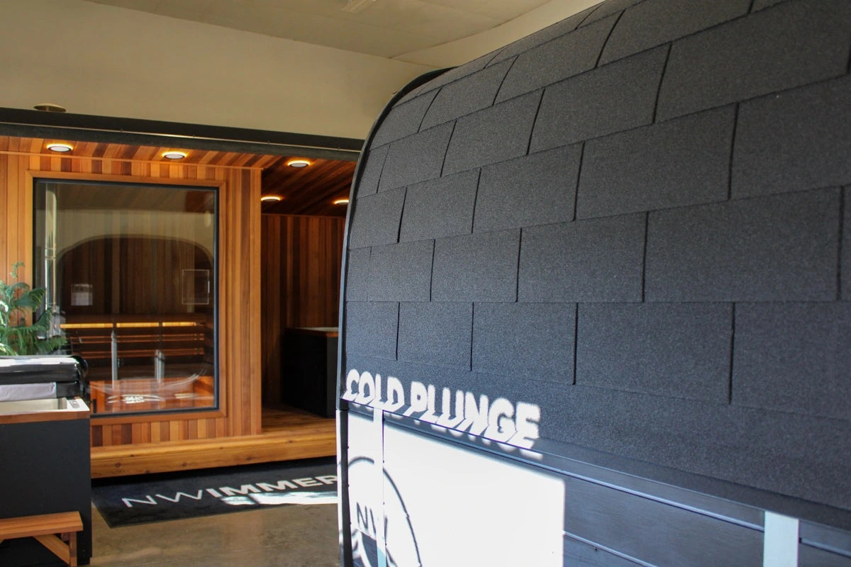 Sauna interior on the NW Immersion showroom floor