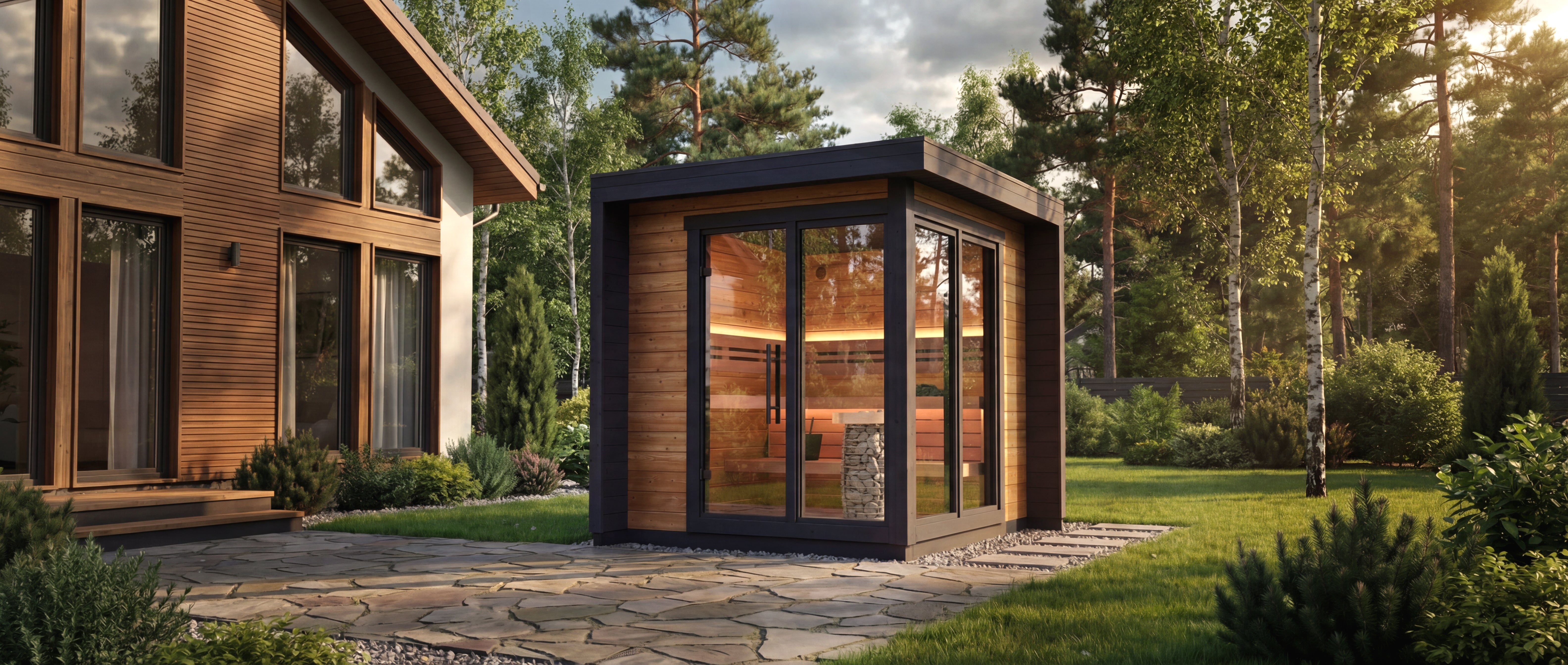 Leil Patio S, 4-5 Person Outdoor Sauna