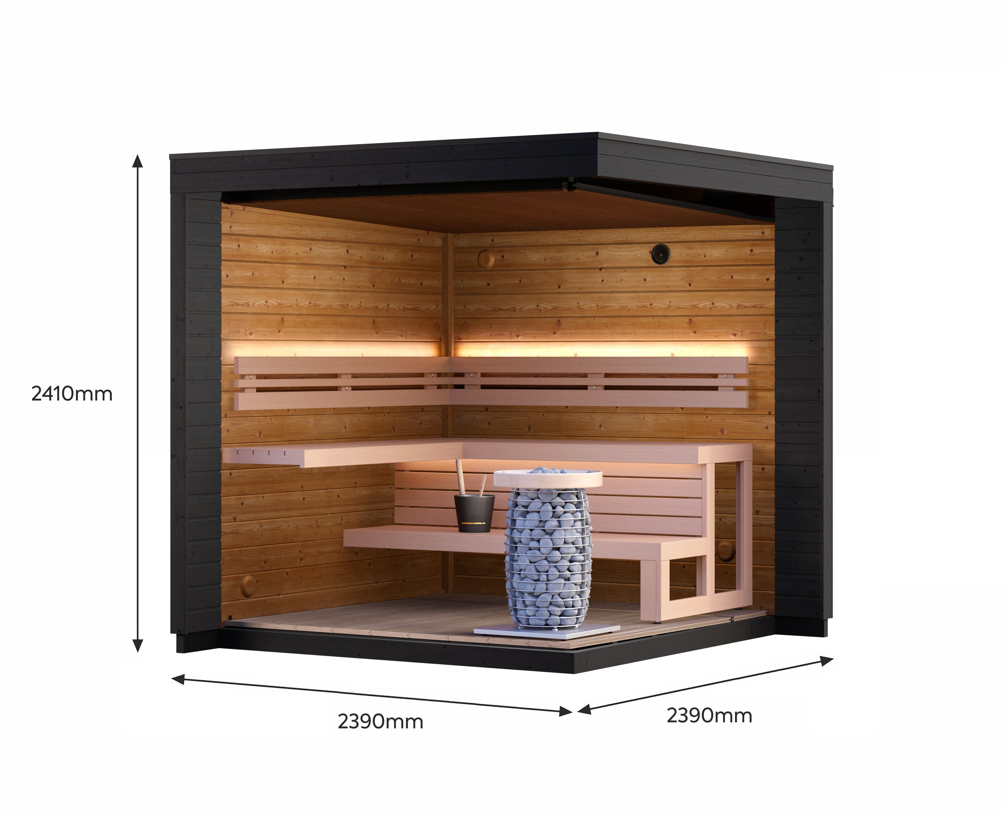 Leil Patio S, 4-5 Person Outdoor Sauna