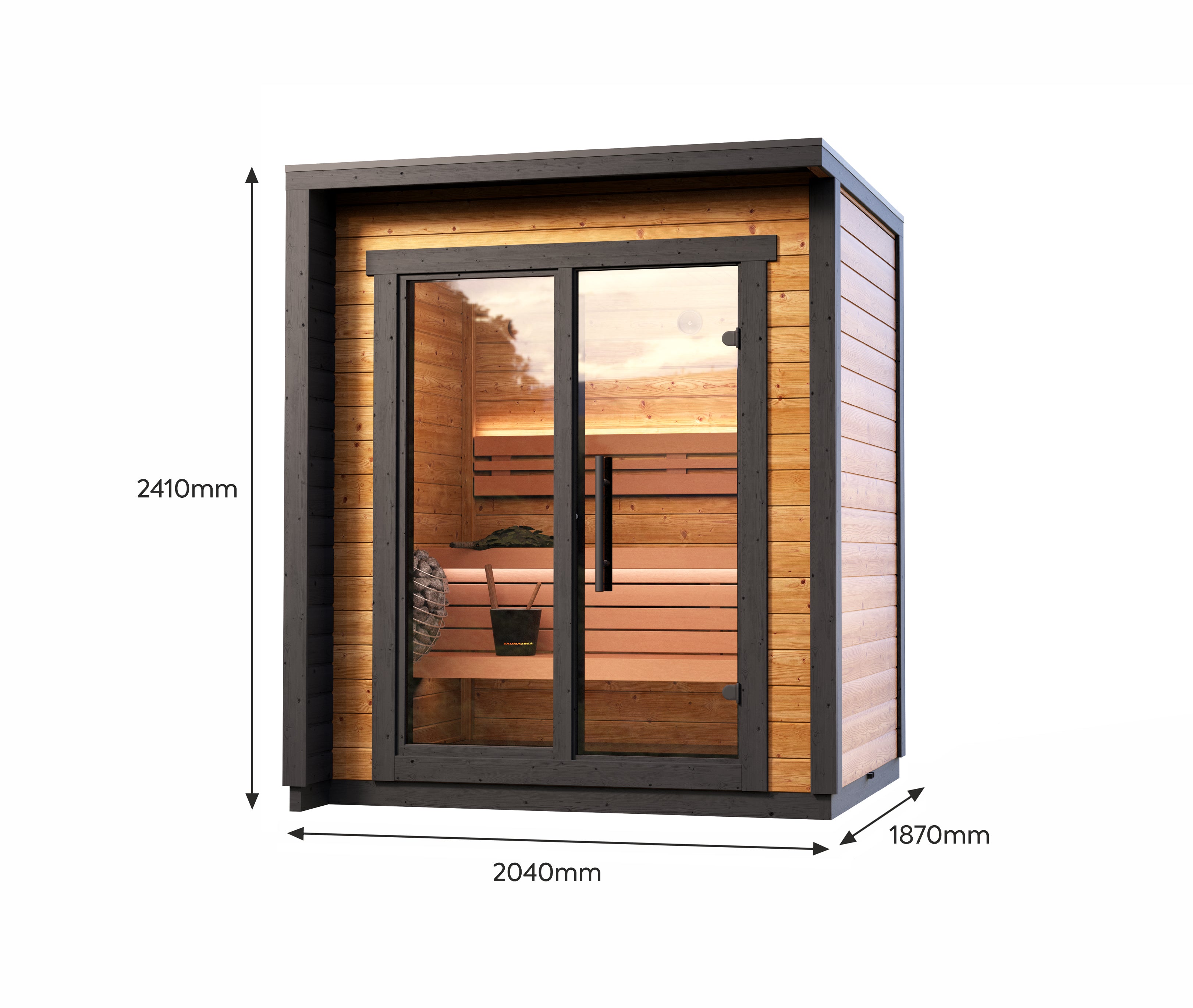 Leil Patio XXS 3 Person Outdoor Sauna