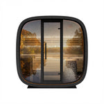 Leil Saunas Round Cube Mini, 4-5 Person Outdoor Sauna