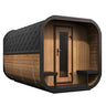 SaunaLife CL12GCP 8 Person Outdoor Cube Sauna Suite with Dressing Room - NW Immersion