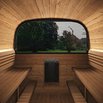 SaunaLife CL12GCP covered front porch with bench seating - NW Immersion