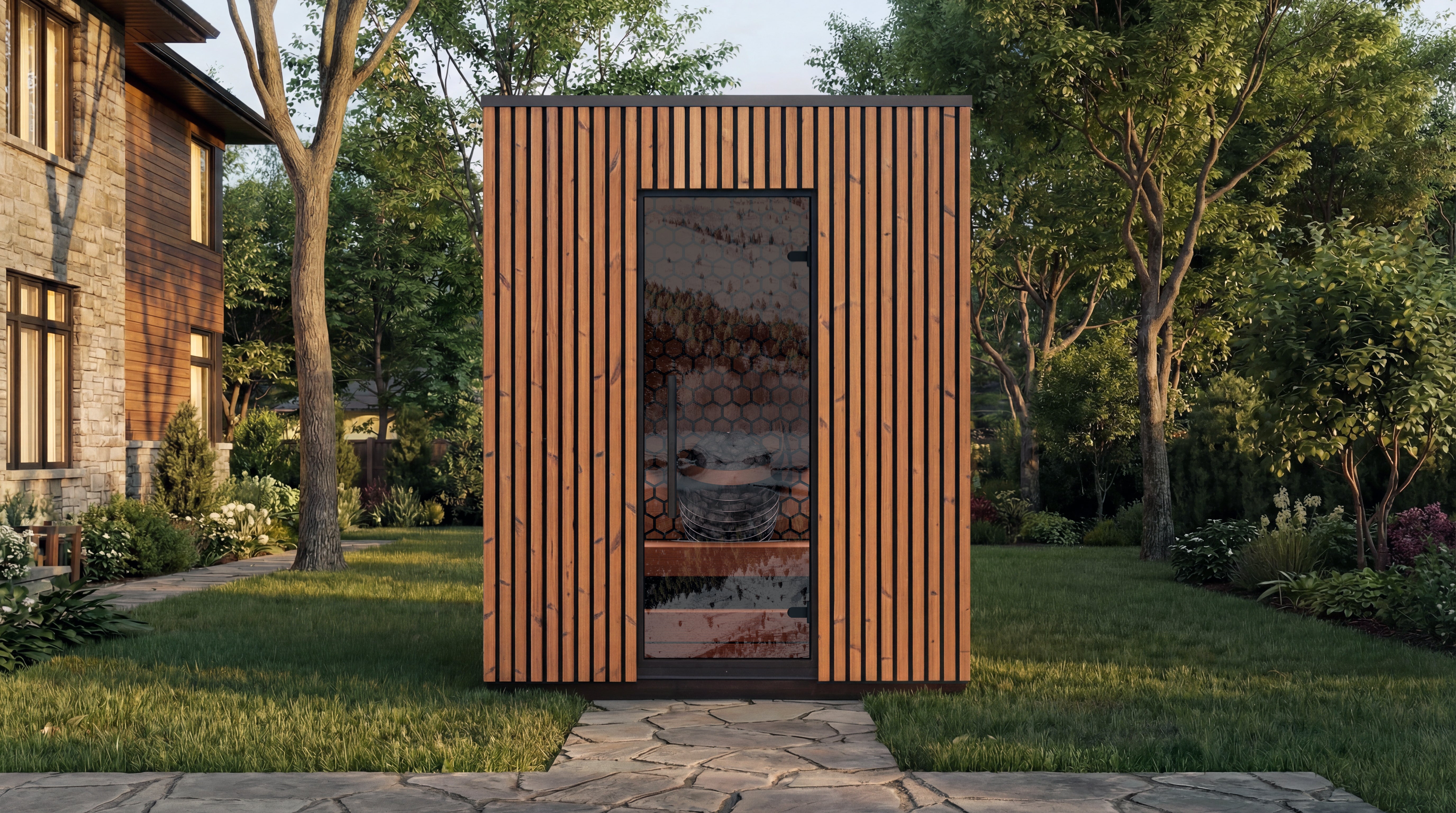 Leil Saunas Viva 180, 4-Person Outdoor Sauna