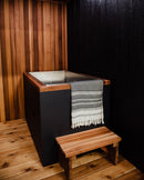 Black Cuboid Cold Plunge with 1HP Chiller