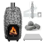 HUUM Hive Flow Mini Pkg w/ Thru Ceiling Chimney and floor protection- includes required stones(+$5121.00)