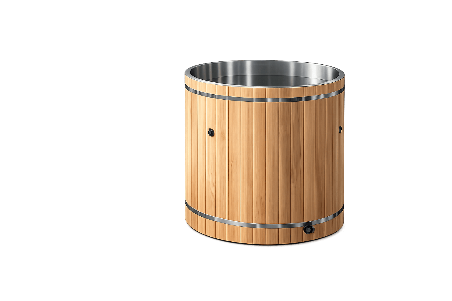 Dynamic Cold Therapy Barrel 304 Stainless Steel Cold Plunge — detail view