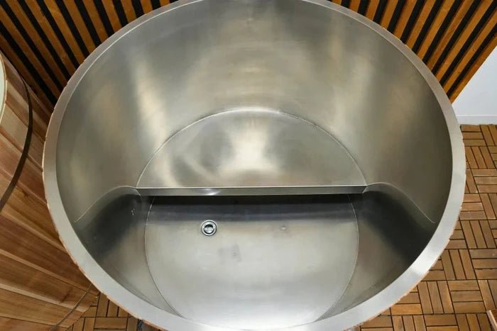 Dynamic Cold Therapy Barrel 304 Stainless Steel Cold Plunge — feature detail view