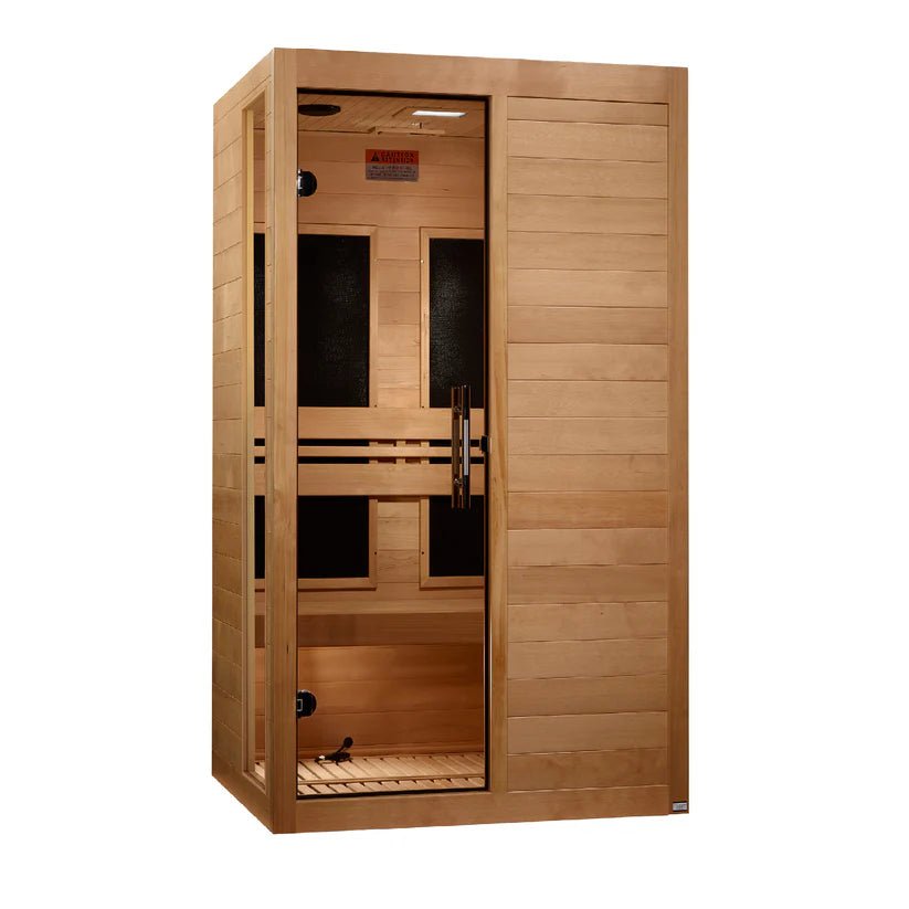 Dynamic Lucca™ 2 - Person Low EMF FAR Infrared Sauna with Removable Yoga Bench - NW Immersion
