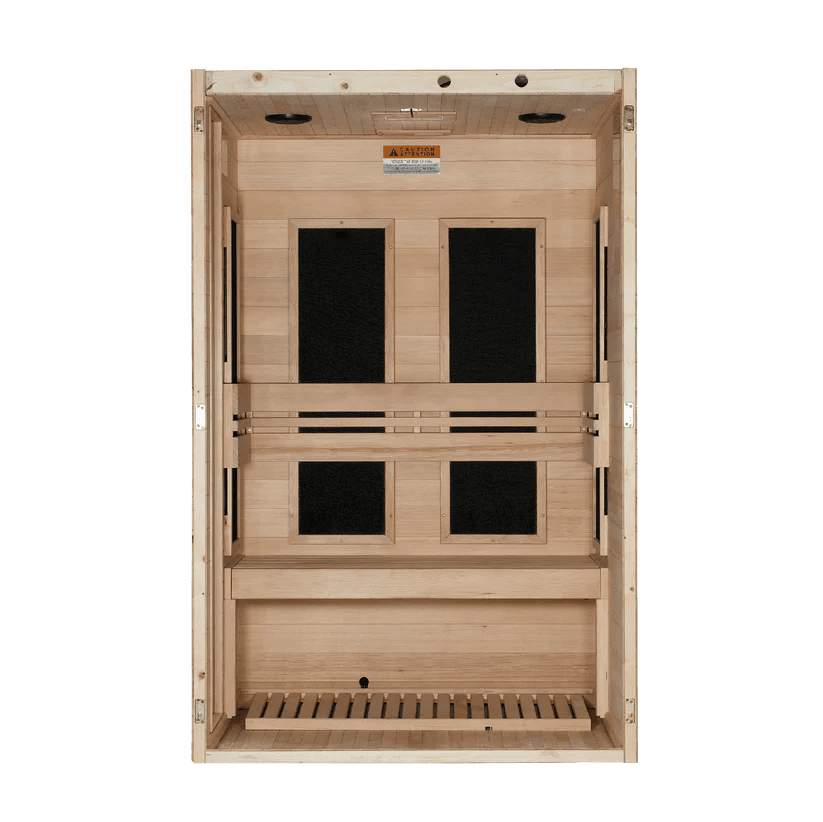 Dynamic Lucca™ 2 - Person Low EMF FAR Infrared Sauna with Removable Yoga Bench - NW Immersion