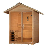 Golden Designs "Arlberg" 3 Person Traditional Outdoor Sauna - Canadian Hemlock — product photo