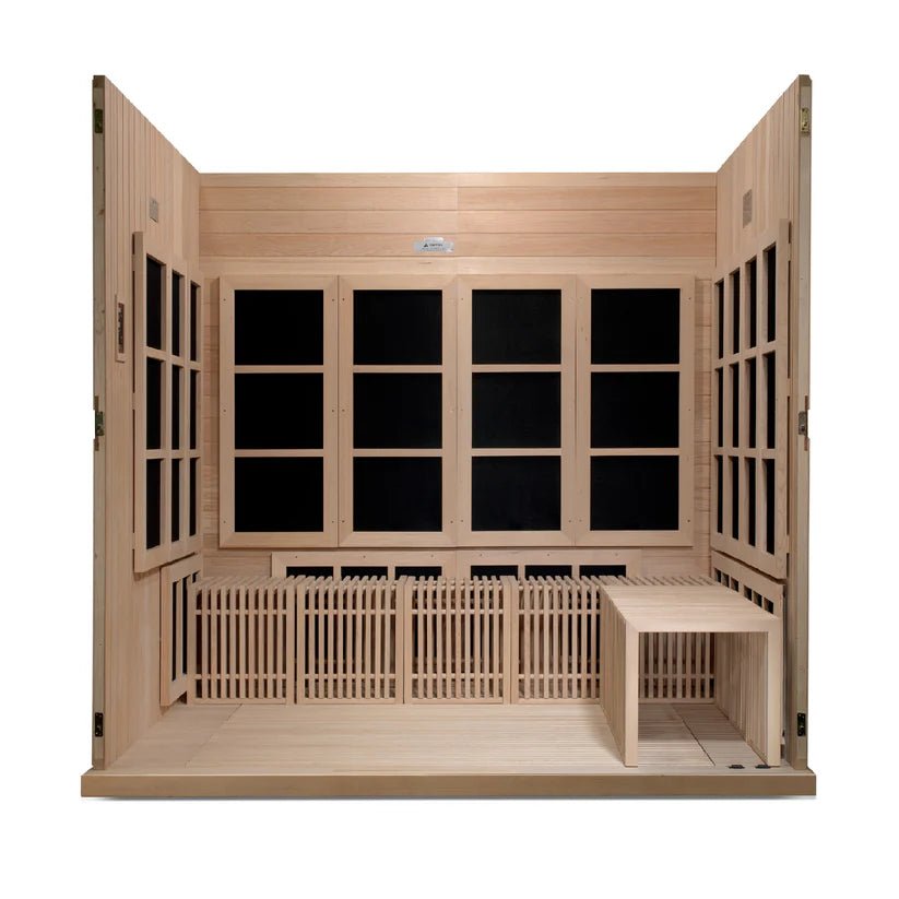 Golden Designs Catalonia™ 8 - Person Near Zero EMF Wheelchair Accessible Infrared Sauna & Yoga Studio - NW Immersion
