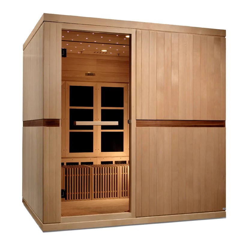 Golden Designs Catalonia™ 8 - Person Near Zero EMF Wheelchair Accessible Infrared Sauna & Yoga Studio - NW Immersion