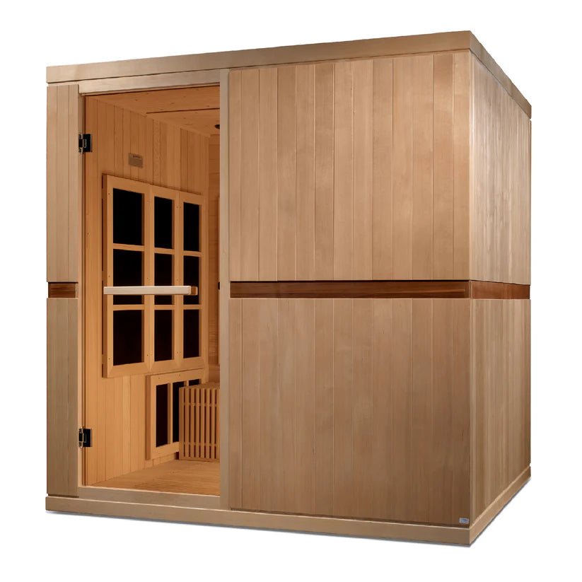 Golden Designs Catalonia™ 8 - Person Near Zero EMF Wheelchair Accessible Infrared Sauna & Yoga Studio - NW Immersion