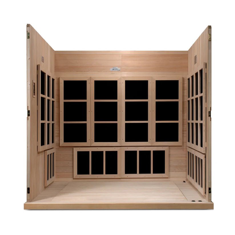 Golden Designs Catalonia™ 8 - Person Near Zero EMF Wheelchair Accessible Infrared Sauna & Yoga Studio - NW Immersion
