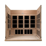 Golden Designs Catalonia™ 8 - Person Near Zero EMF Wheelchair Accessible Infrared Sauna & Yoga Studio - NW Immersion