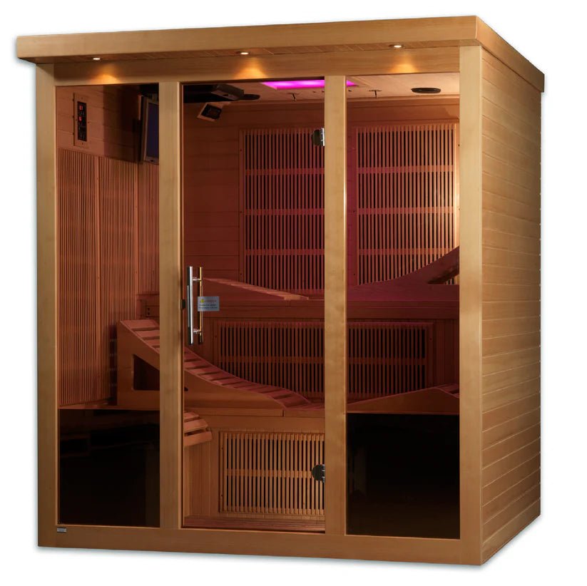 Golden Designs Monaco™ Elite 6 - Person Near Zero EMF FAR Infrared Sauna - NW Immersion