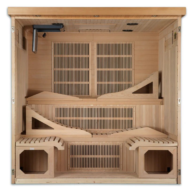 Golden Designs Monaco™ Elite 6 - Person Near Zero EMF FAR Infrared Sauna - NW Immersion