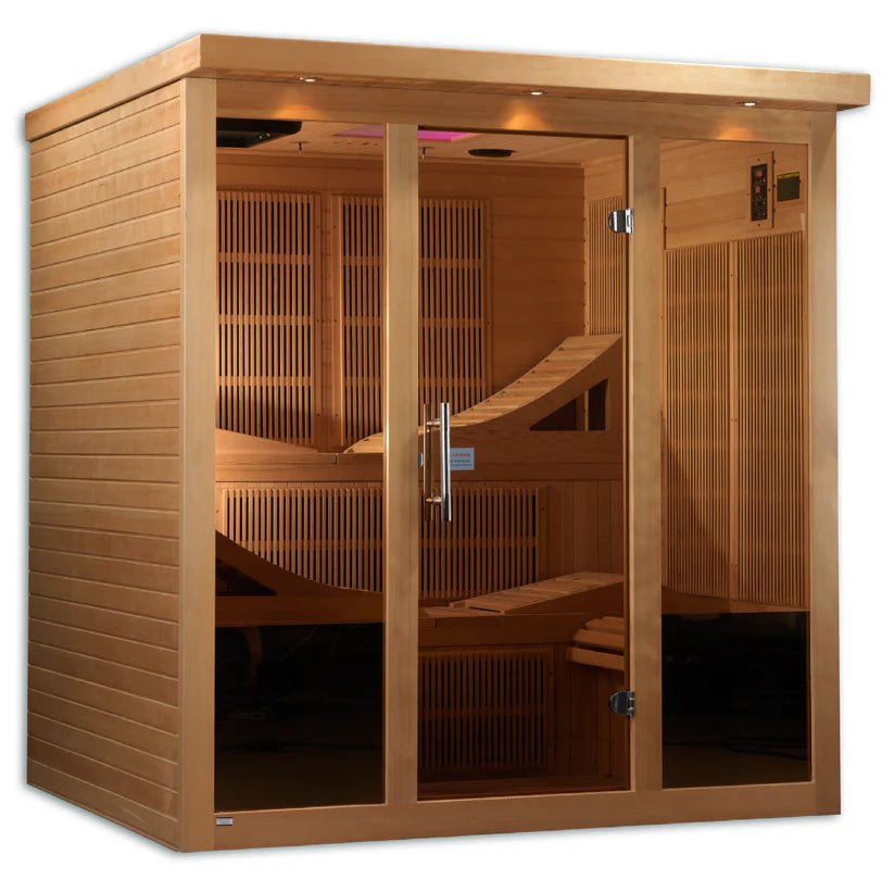 Golden Designs Monaco™ Elite 6 - Person Near Zero EMF FAR Infrared Sauna - NW Immersion