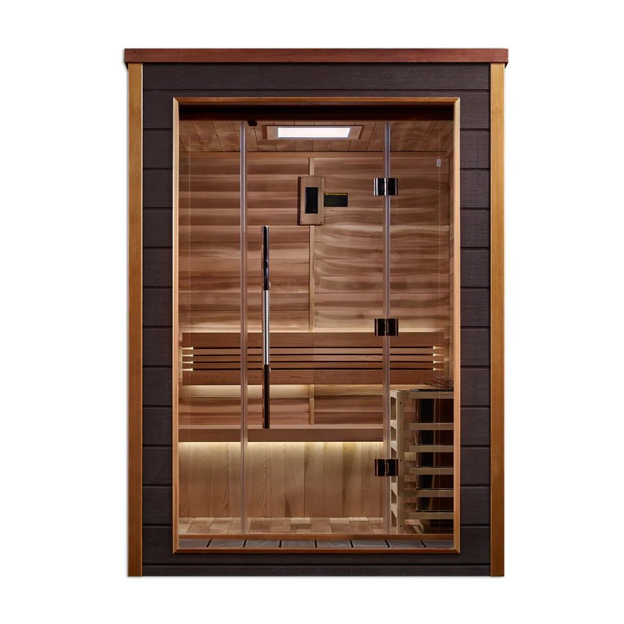 Golden Designs Narvik - Indoor/Outdoor Traditional Sauna, 2 - Person - NW Immersion