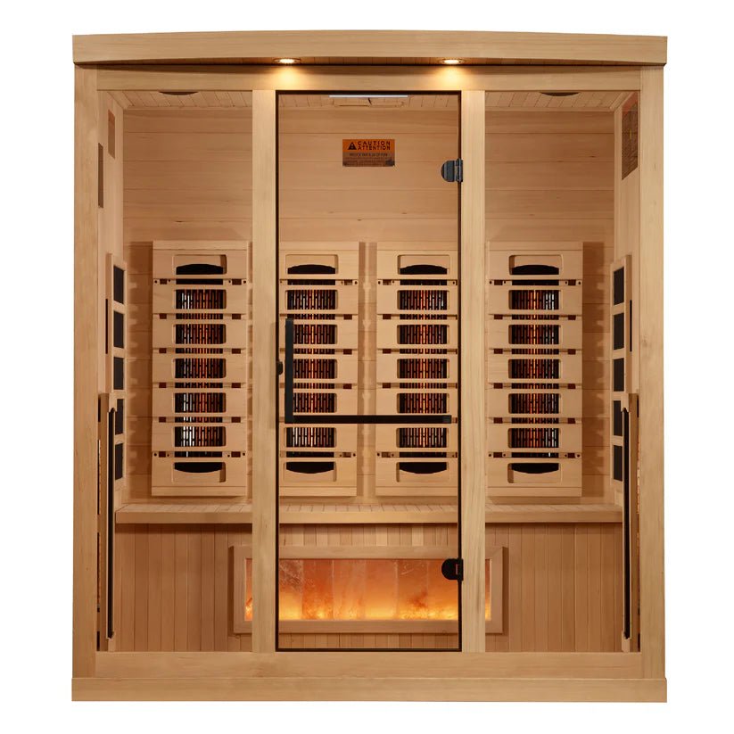 Golden Designs Reserve 4 - Person Infrared Sauna with Himalayan Salt - NW Immersion
