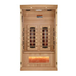 Golden Designs Reserve Edition™ 1 - 2 Person Full Spectrum Infrared Sauna with Himalayan Salt Bar - NW Immersion