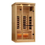 Golden Designs Reserve Edition™ 1 - 2 Person Full Spectrum Infrared Sauna with Himalayan Salt Bar - NW Immersion