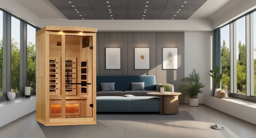 Golden Designs Reserve Edition™ 1 - 2 Person Full Spectrum Infrared Sauna with Himalayan Salt Bar - NW Immersion