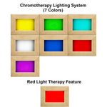 Golden Designs Reserve Edition™ 3 - Person Full Spectrum Near Zero EMF Corner Infrared Sauna with Himalayan Salt Bar - NW Immersion
