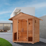 Golden Designs "Vorarlberg" 5 Person Traditional Outdoor Sauna - Canadian Hemlock - NW Immersion