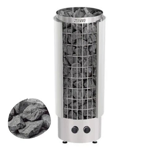 Harvia Cilindro 9kW Heater w/ Built in Controls and Rocks - NW Immersion