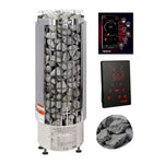Harvia Cilindro PC110E 10.5kW Electric Sauna Heater Package with Fenix WiFi Control & Sauna Stones - NW Immersion