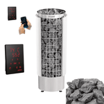 Harvia Cilindro PC110E 10.5kW Electric Sauna Heater Package with Fenix WiFi Control & Sauna Stones - NW Immersion