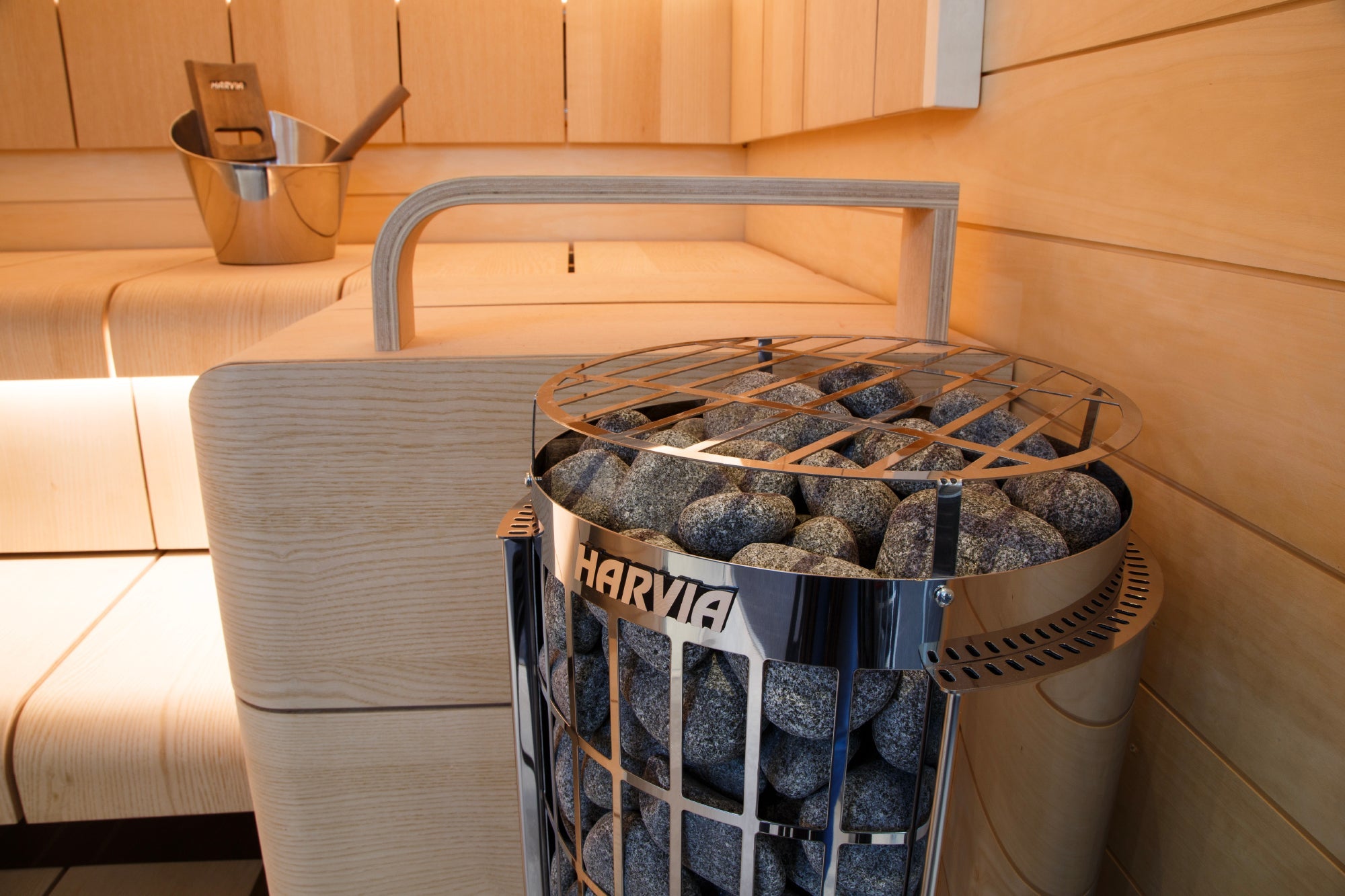 Harvia Cilindro PC90 9kW Electric Sauna Heater with Built-In Controls – Complete Package Options - NW Immersion