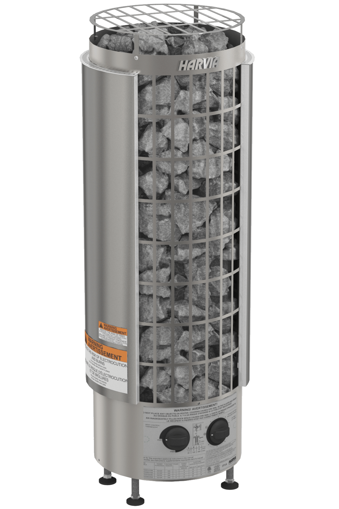 Harvia Cilindro PC90 9kW Electric Sauna Heater with Built-In Controls – Complete Package Options - NW Immersion