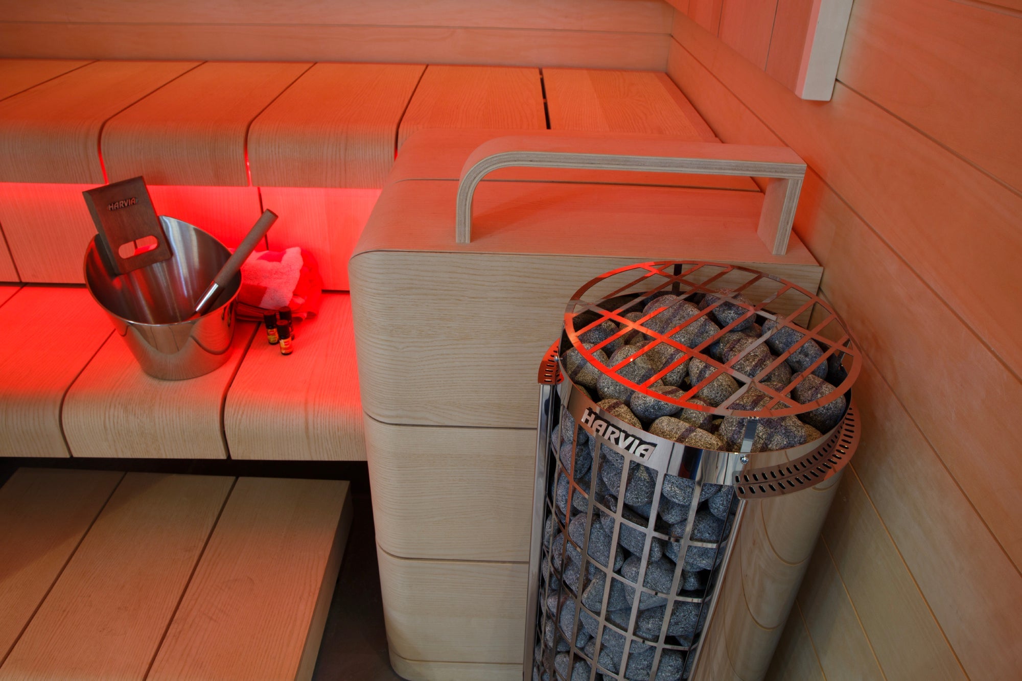 Harvia Cilindro PC90 9kW Electric Sauna Heater with Built-In Controls – Complete Package Options - NW Immersion