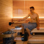 Harvia Cilindro PC90E 9kW Electric Sauna Heater Package with Fenix WiFi Control & Sauna Stones - NW Immersion