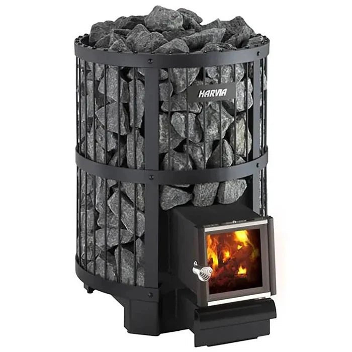Harvia Legend 150 SL 16kW Wood Burning Sauna Stove w/ Fire Chamber Extension - Complete Package Options - NW Immersion