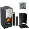 Harvia M3 wood sauna stove kit with chimney system, sauna stones, and durable steel design for authentic wood-fired heat.
