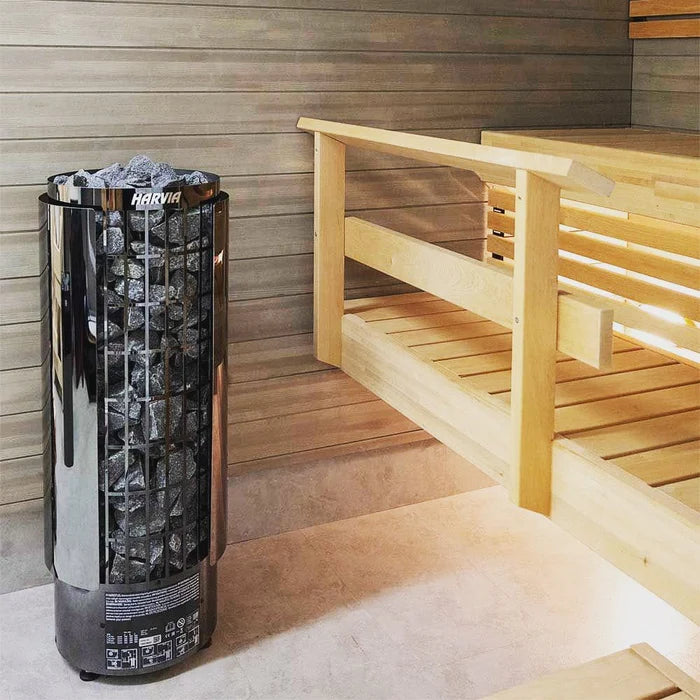 Harvia Cilindro PC90E 9kW Electric Sauna Heater | Complete Package Options