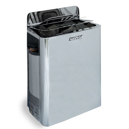 Harvia The Wall Stainless Steel SW60 - Built in Controls - Includes Required Stones - NW Immersion